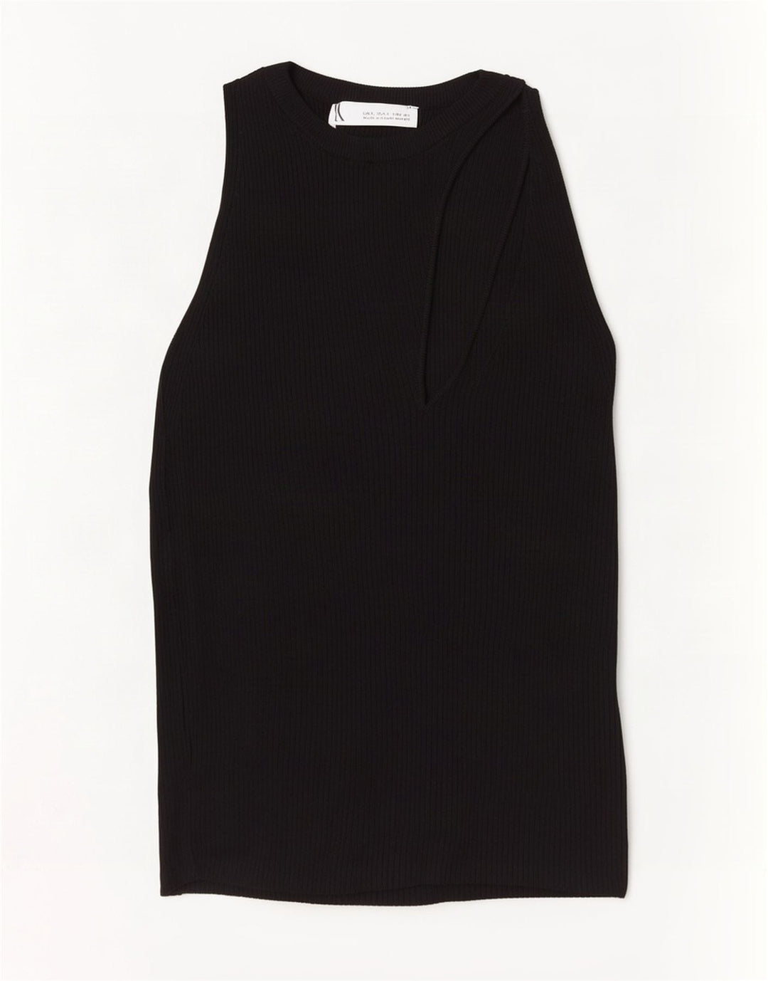 Zara Damen Crop Vest Top UK 8 Small Schwarze Viskose