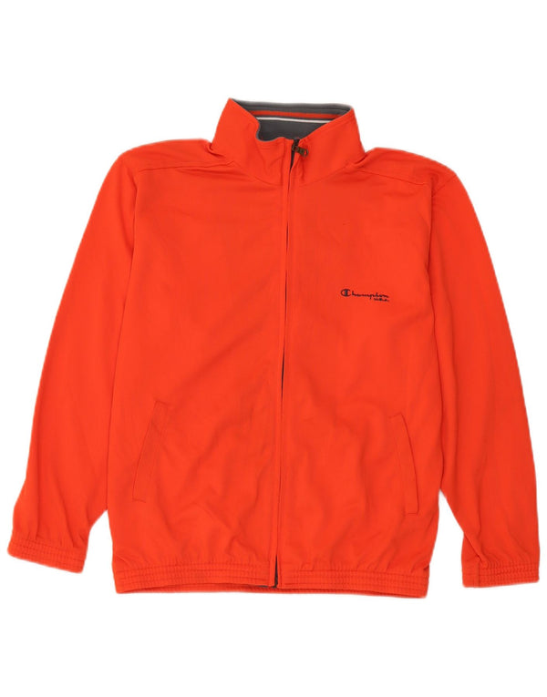 Champion Jungen-Trainingsanzug-Top-Jacke, 11–12 Jahre, orangefarbenes Polyester
