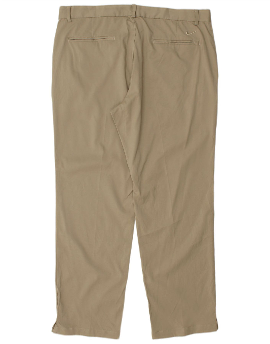 NIKE Mens Dri Fit Straight Chino Trousers W36 L30  Beige Polyester