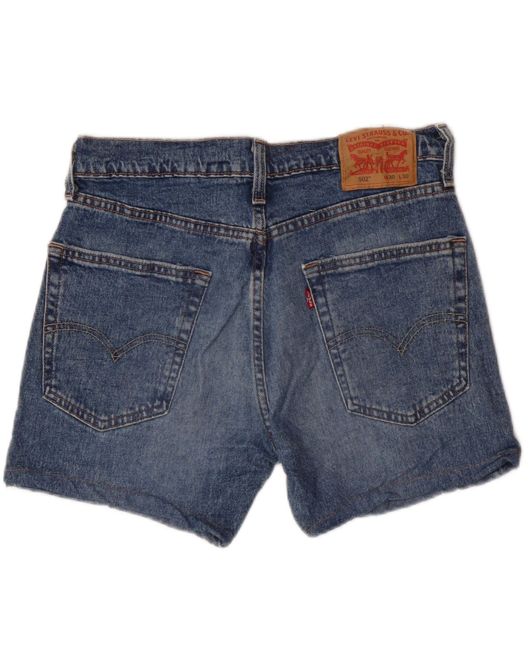 LEVI'S Herren 502 Denim Shorts W30 mittelblaue Baumwolle