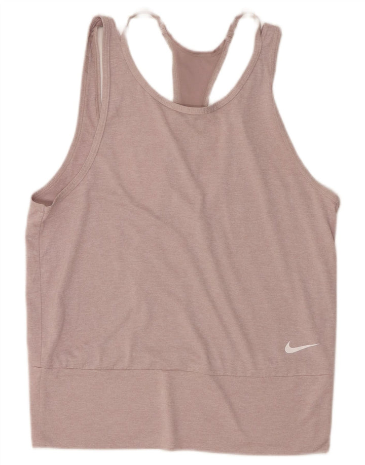 Nike Damen Dri Fit Weste Top UK 12 Mittelrosa