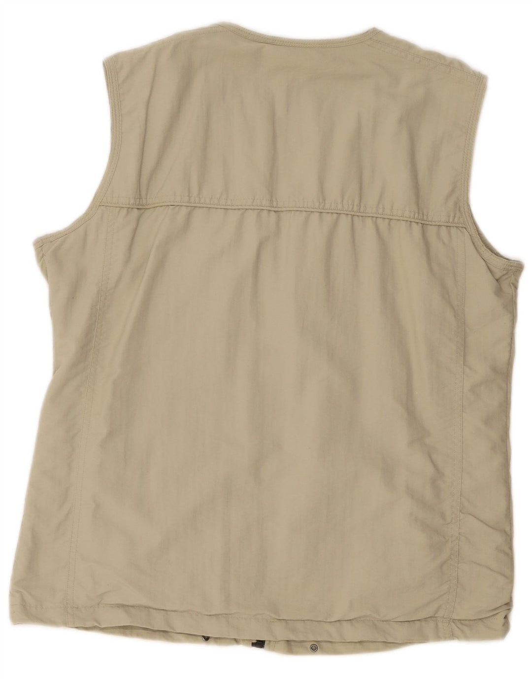 Vintage Herren Utility Gilet UK 40/42 Medium Beige Polyester