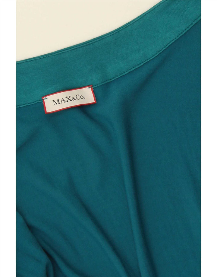Max & Co. Damen Ärmelloses A-Linien-Kleid UK 14 Mittelblau