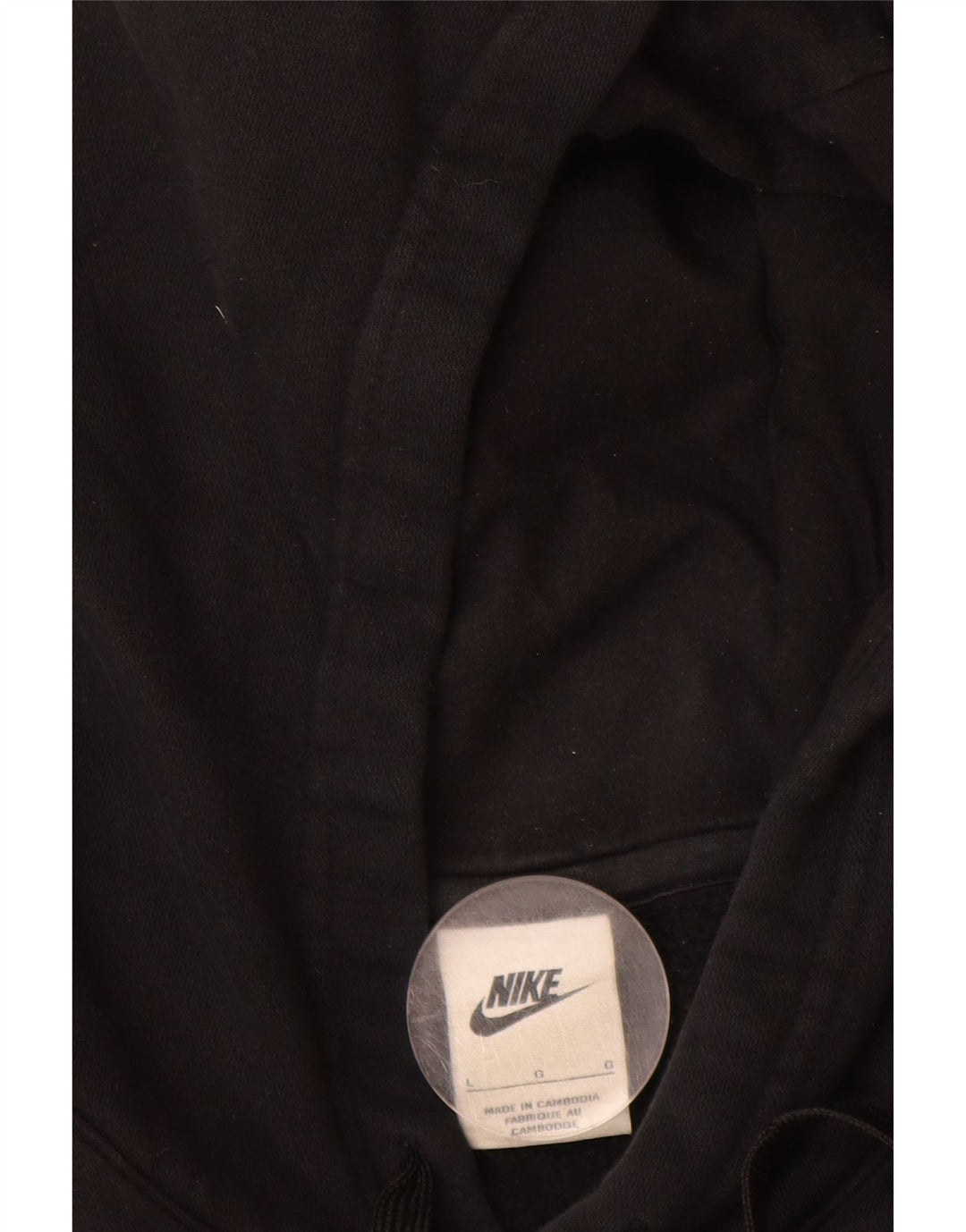 NIKE Herren-Kapuzenpullover mit Grafik, groß, aus schwarzer Baumwolle