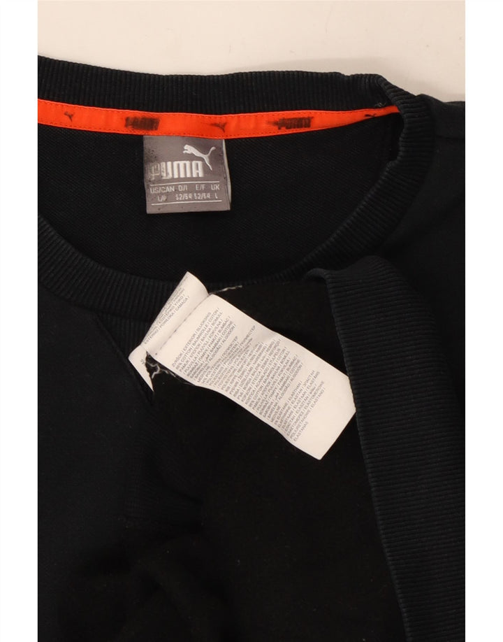 Puma Herren Grafik-Sweatshirt-Pullover, groß, schwarze Baumwolle