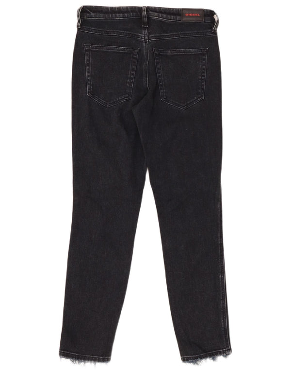 Diesel Damen Babhila Regular Fit Slim Skinny Jeans W27 L27 Schwarze Baumwolle