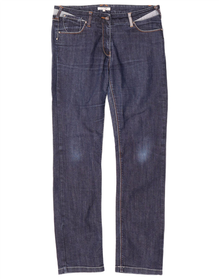 Geox Damen Respira Straight Jeans IT 46 Large W32 L32 Marineblaue Baumwolle