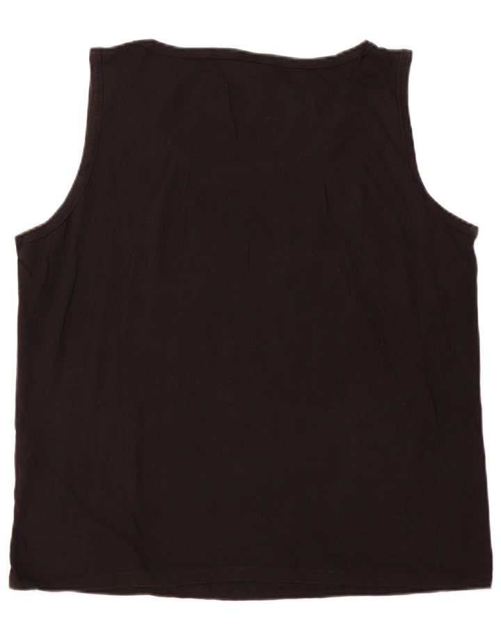 UMBRO Damen Weste Top UK 18 XL Schwarz Baumwolle