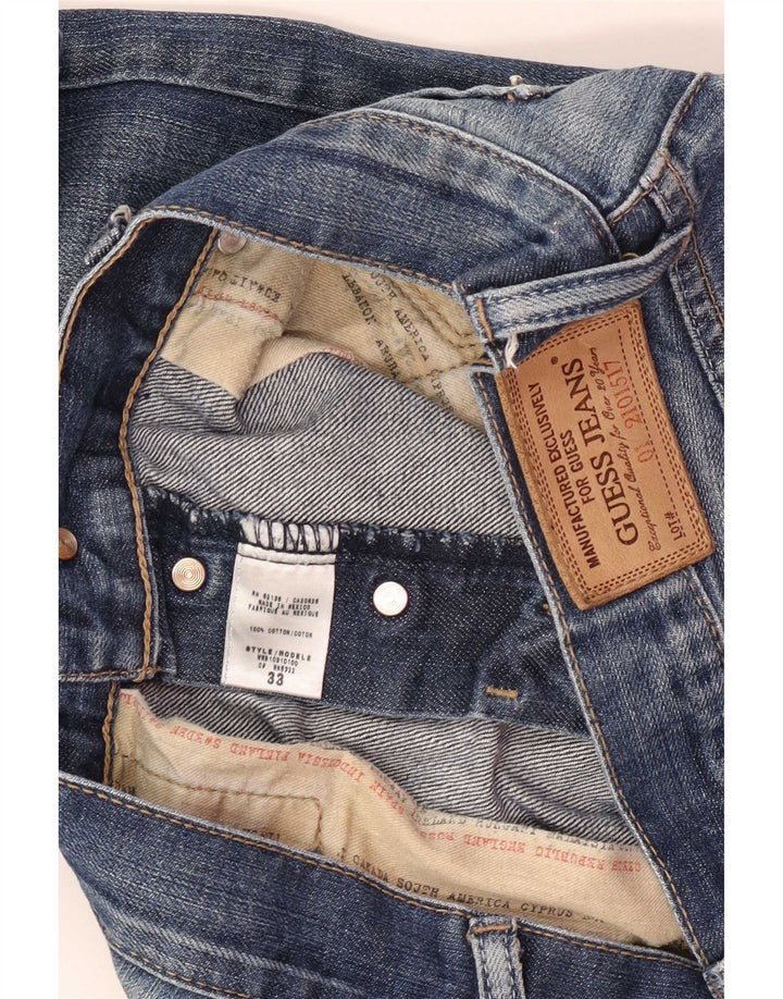 Guess Damen Bootcut Jeans W33 L33 Blaue Baumwolle