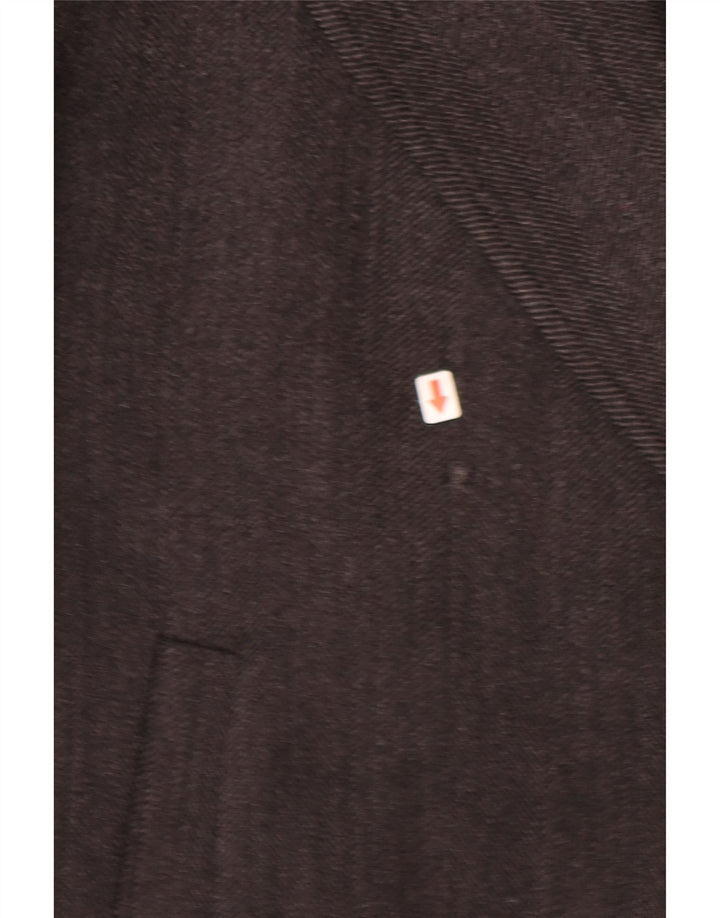 GEOX Herrenmantel UK 46 3XL Graue Fischgrätenwolle