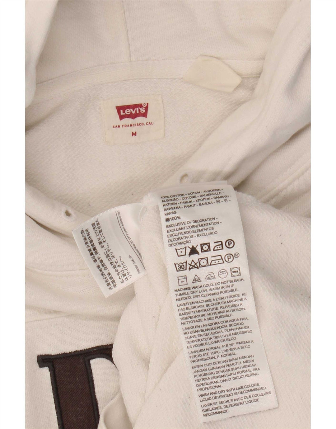 Levi's Herren-Kapuzenpullover mit Grafik, mittelweiße Baumwolle