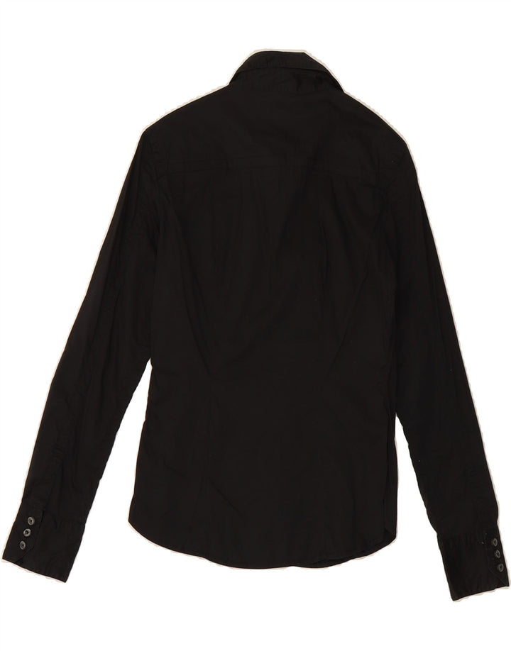 BENETTON Womens Shirt UK 10 Small Black Vintage Benetton and Second-Hand Benetton from Messina Hembry 