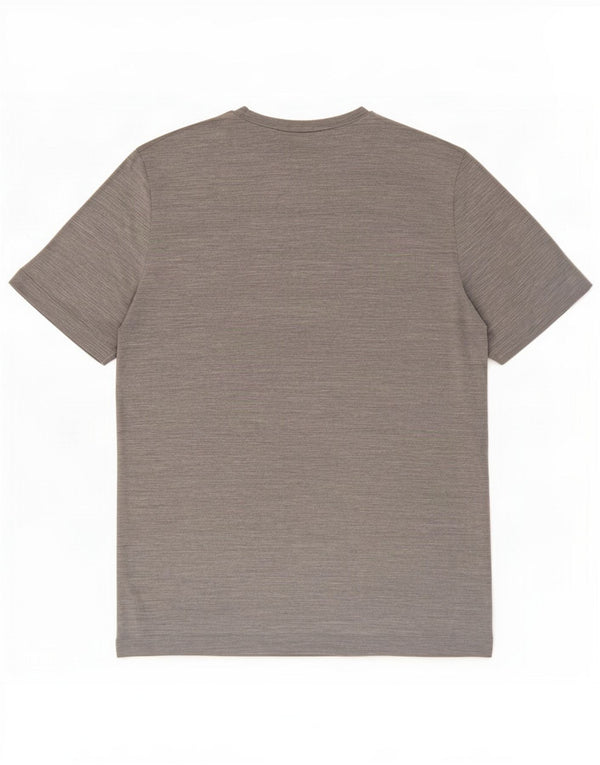 Cos Herren-T-Shirt-Oberteil, Mittelgrau gesprenkelte Seide