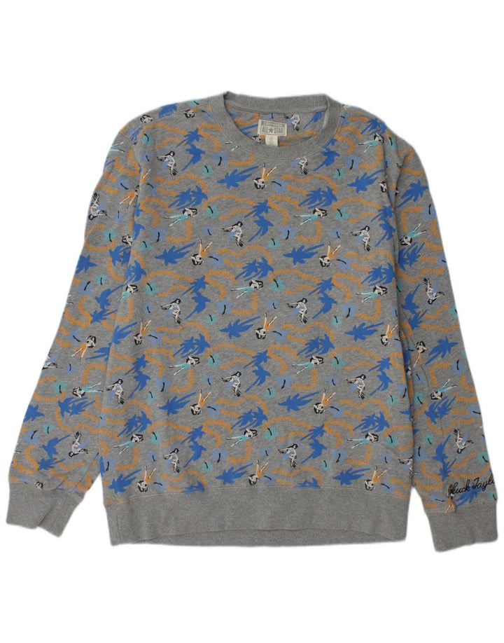 CONVERSE Mens Chuck Taylor Graphic Sweatshirt Jumper Large Grey Cotton