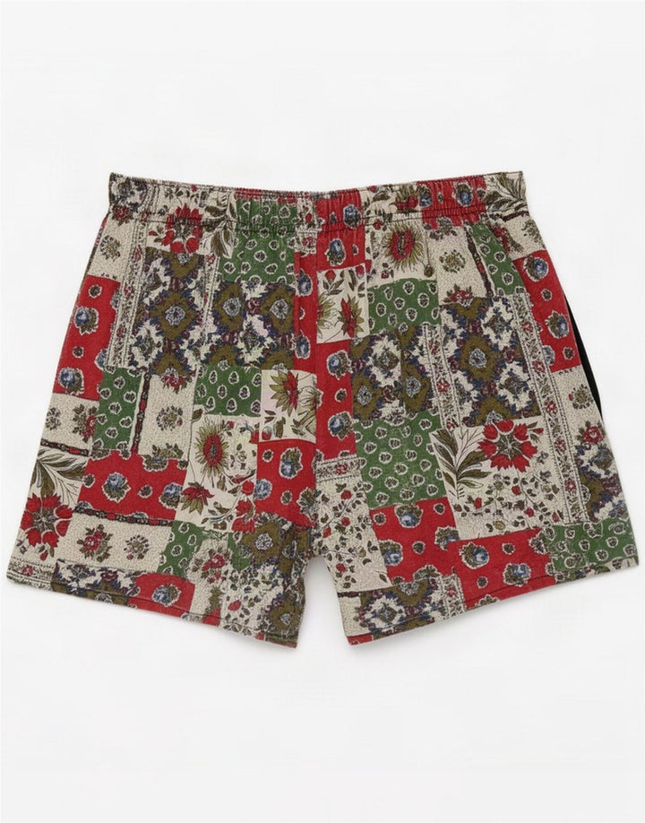 Vintage Damen Shorts UK 14 Medium W30 Mehrfarbiges Patchwork