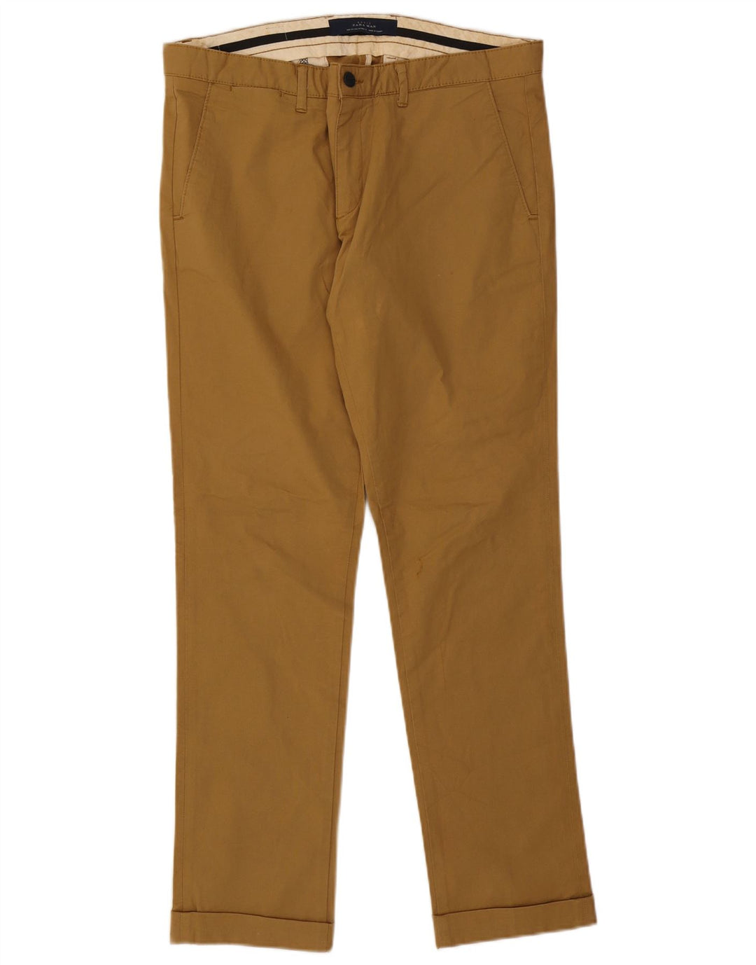 Gerade Chino-Hose für Herren von ZARA, EU 44, Größe L, W34, L32, Beige