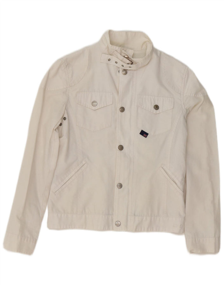 Rifle Womens Heritage Utility Jacke UK 12 Mittelweiße Baumwolle