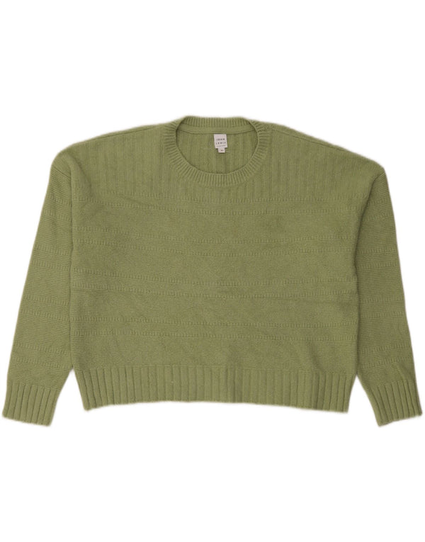 John Lewis Damen-Pullover, bauchfrei, übergroß, Rundhalsausschnitt, Gr. 14, Grün