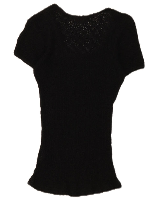 Guess Spitzenblusenoberteil für Damen, UK 12, Mittelschwarz, geblümt