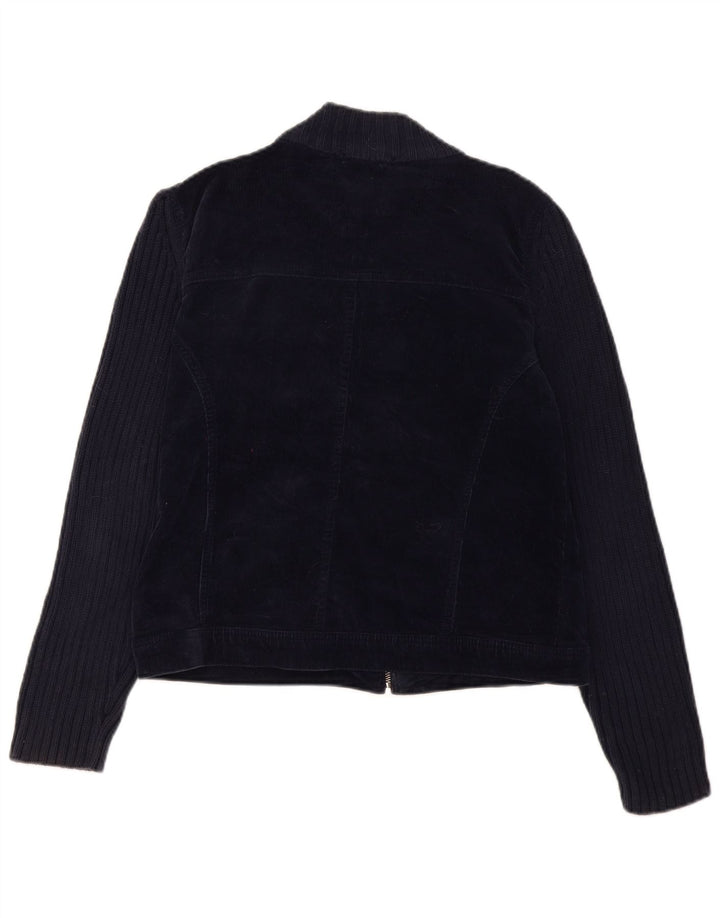 Marks & Spencer Damen Cordjacke UK 16 Large Marineblau Baumwolle
