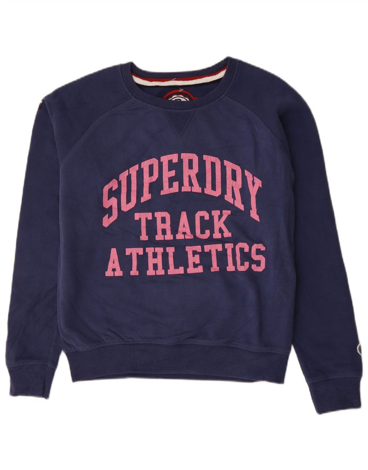 Superdry Damen-Sweatshirt in Übergröße mit Grafik, Gr. 14, mittleres Marineblau