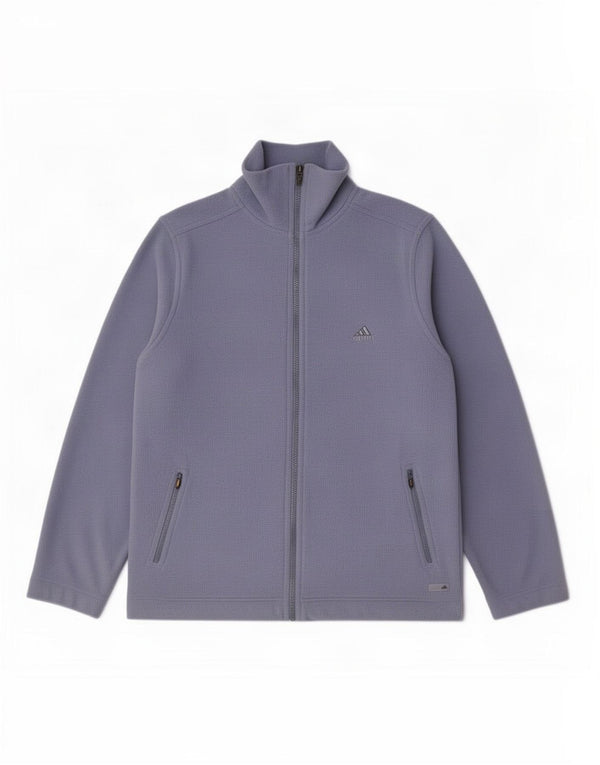 Adidas Damen Fleecejacke UK 18 XL Blau Polyester