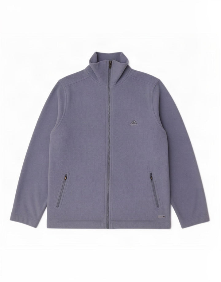 Adidas Damen Fleecejacke UK 18 XL Blau Polyester