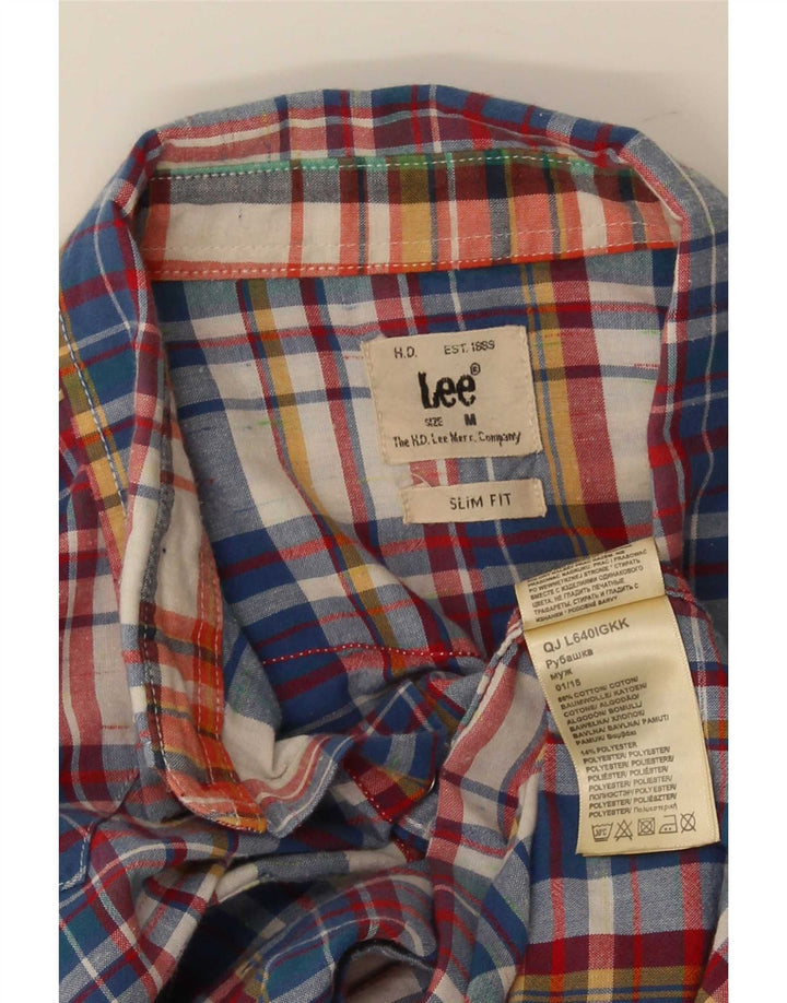 Lee Herren-Hemd, kurzärmelig, Slim-Fit, mittelgroß, mehrfarbig, kariert, Baumwolle