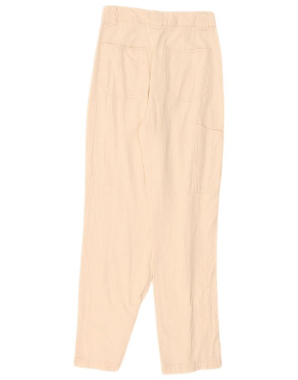 Gerade Cargohose für Damen von Zara, EU 34, 2XS, W24, L30, gebrochenes Weiß