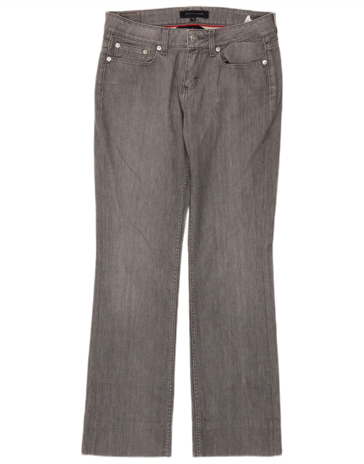 TOMMY HILFIGER Damen Straight Jeans W28 L30 Graue Baumwolle