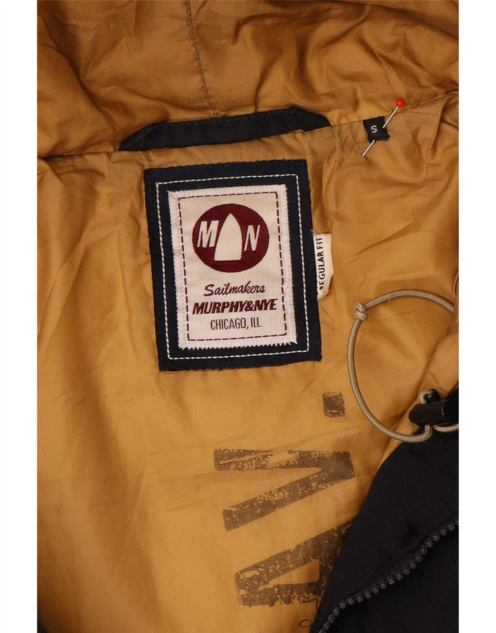 Murphy & Nye Herren Sailmakers Wattierter Mantel mit Kapuze, Größe 36, Schwarz