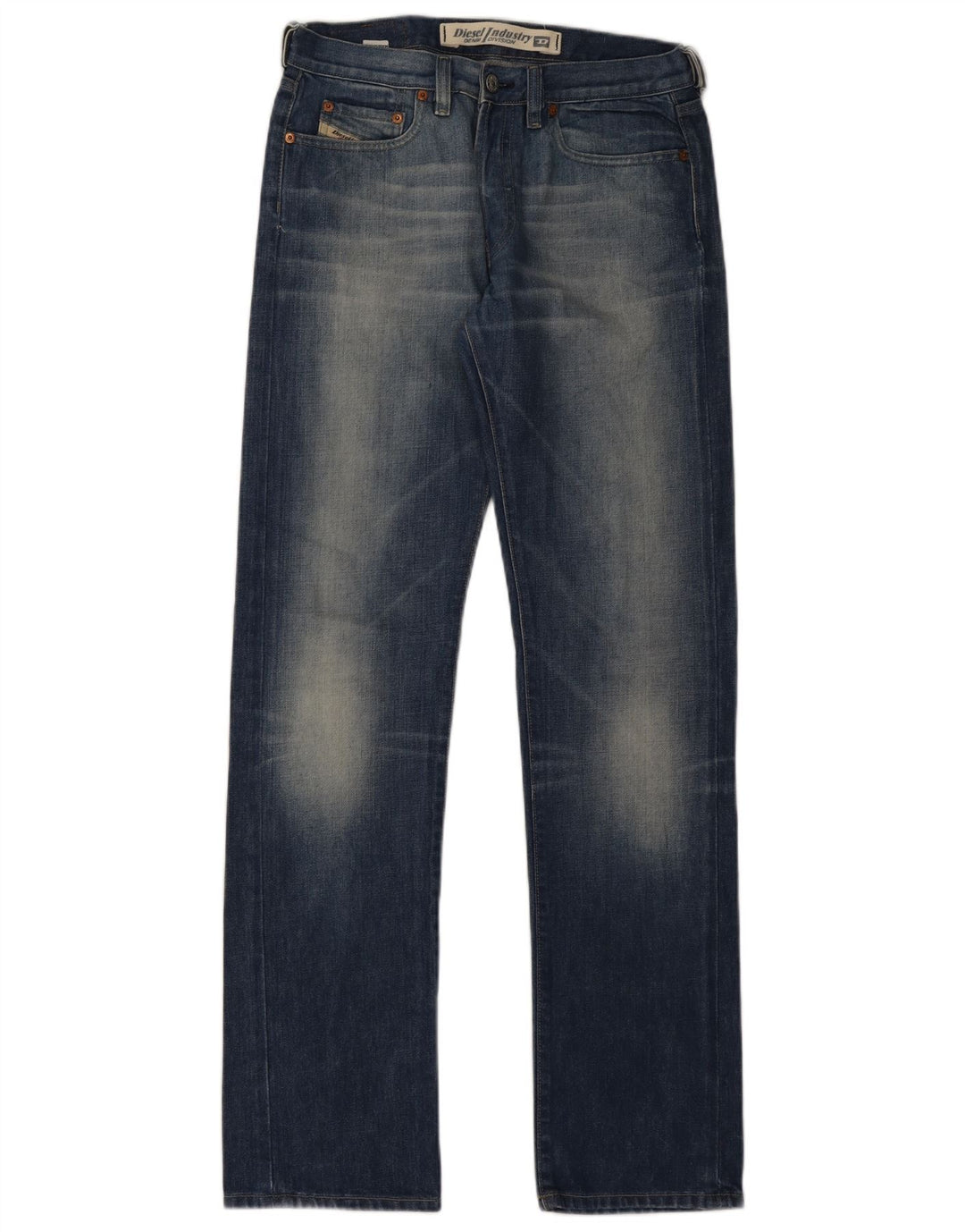 Diesel Herren Straight Jeans W29 L33 Blaue Baumwolle