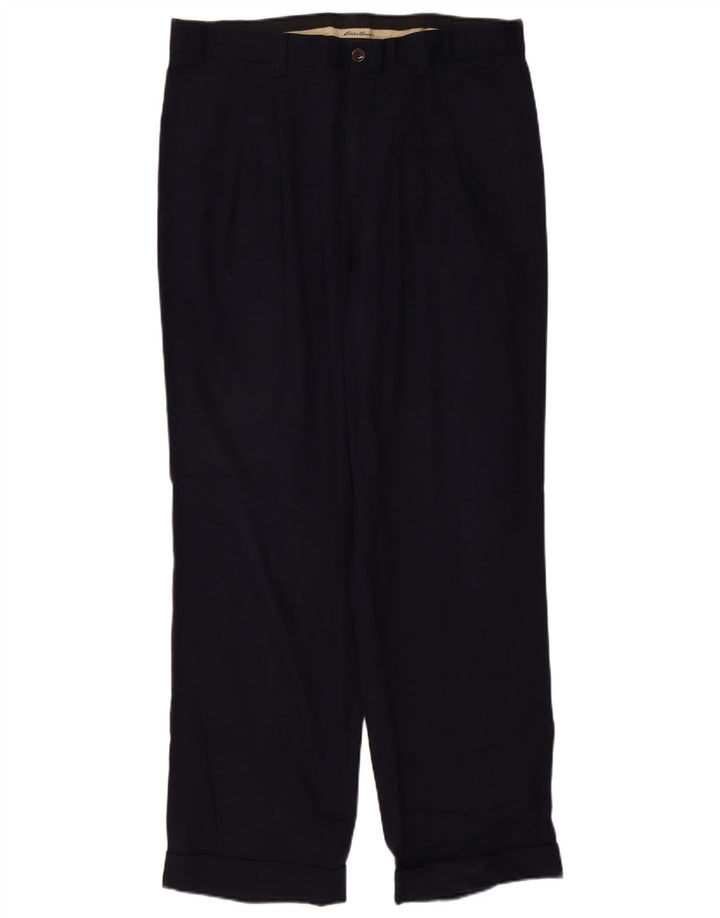 Eddie Bauer Herren-Chinohose, knitterfrei, W35, L32, Marineblau, klassisch