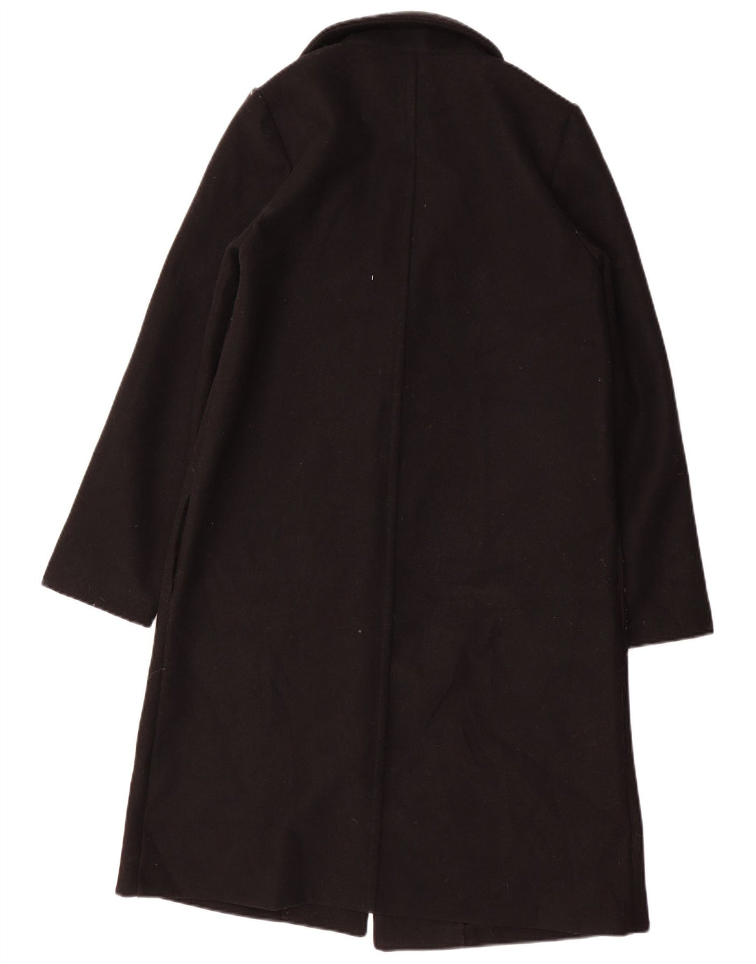 ZARA Damen Offener Mantel UK 14 Medium Schwarz Polyester