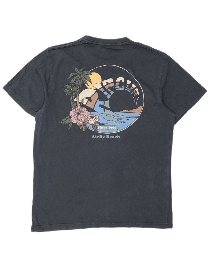 Rip Curl Herren-T-Shirt mit Standard-Passform, Grafik, Größe S, Marineblau, Strand