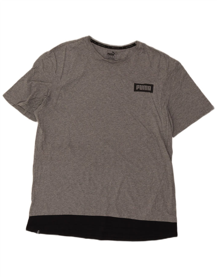 Puma Herren Grafik T-Shirt Top XL Grau