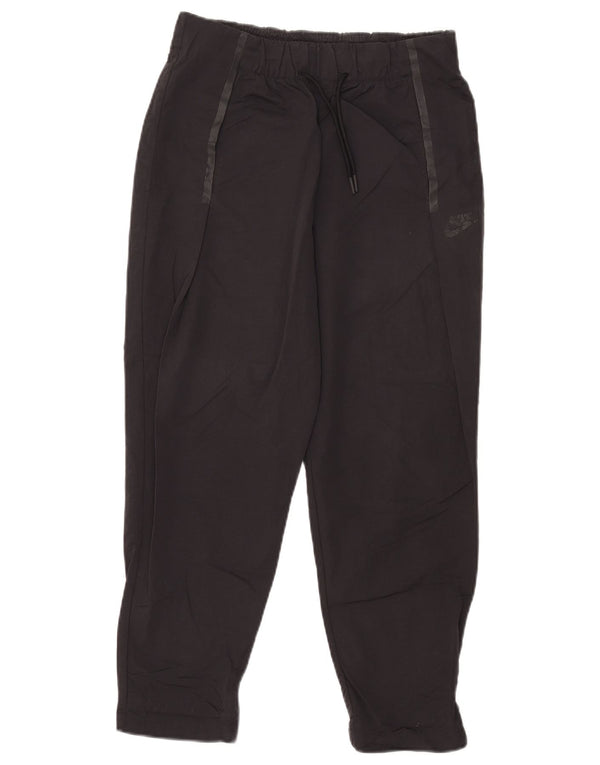 Nike Damen Crop Trainingshose UK 10 Small Schwarz Nylon