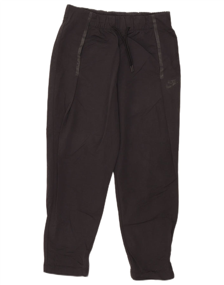 Nike Damen Crop Trainingshose UK 10 Small Schwarz Nylon
