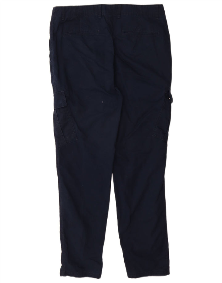 Marks & Spencer Herren Slim Cargohose W36 L31 Marineblaue Baumwolle