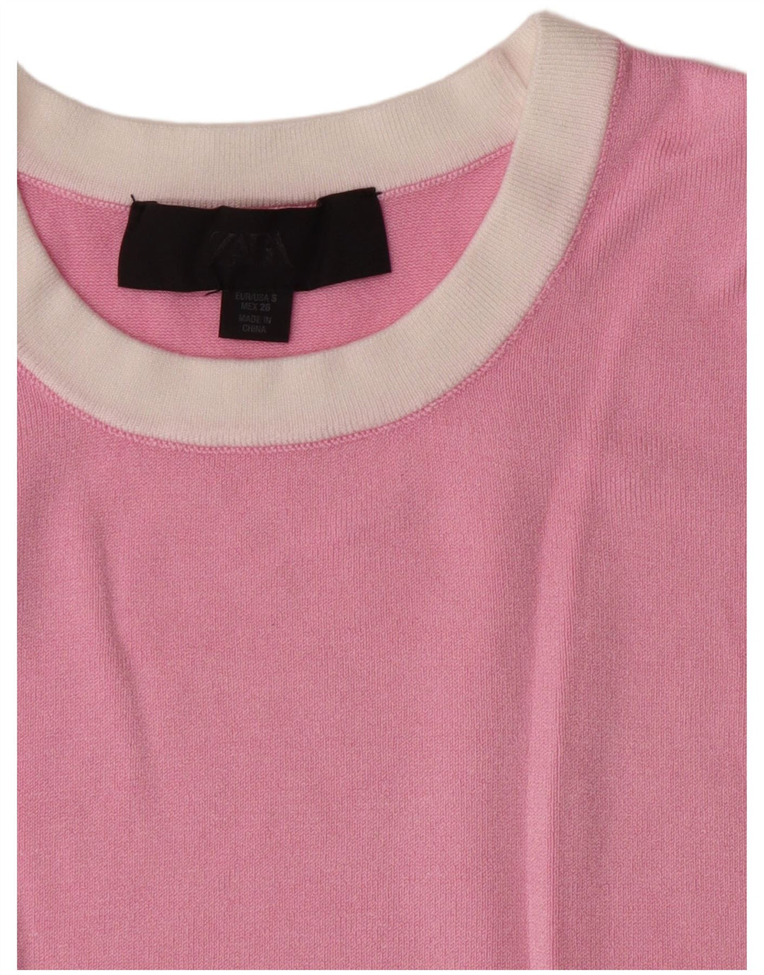 Zara Damen Crop Vest Tank Top UK 10 Small Pink