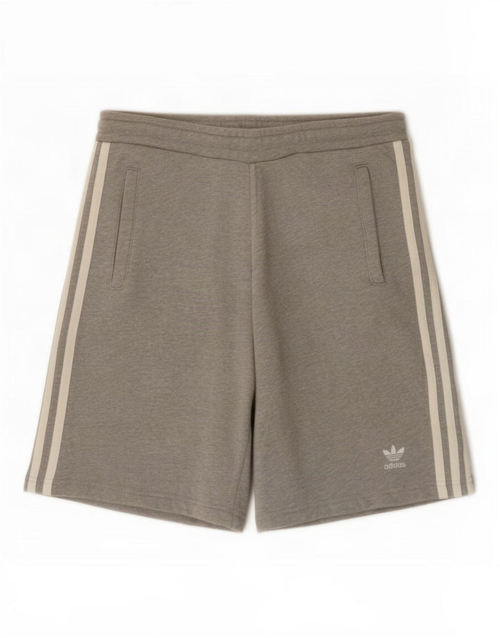 Adidas Herren Sportshorts mittelgraue Baumwolle