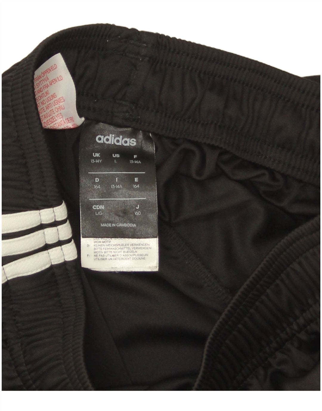 Adidas Jungen Climalite Sportshorts 13–14 Jahre, schwarzes Polyester