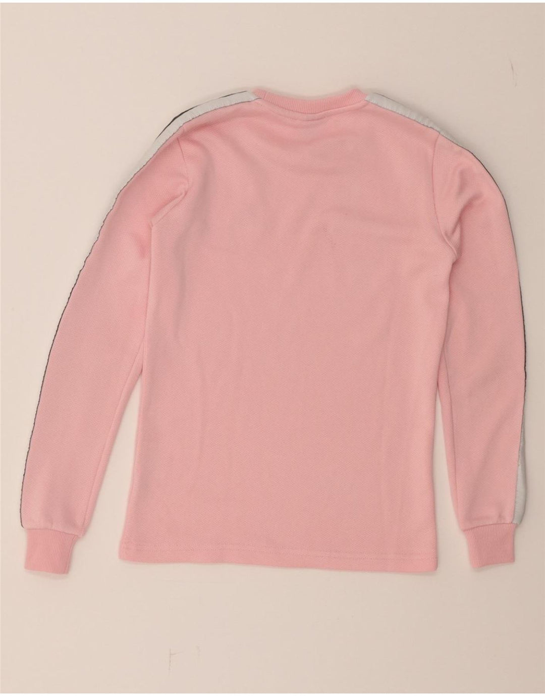 ELLESSE Womens Graphic Top Long Sleeve UK 4 XS Pink Colourblock Polyester Vintage Ellesse and Second-Hand Ellesse from Messina Hembry 