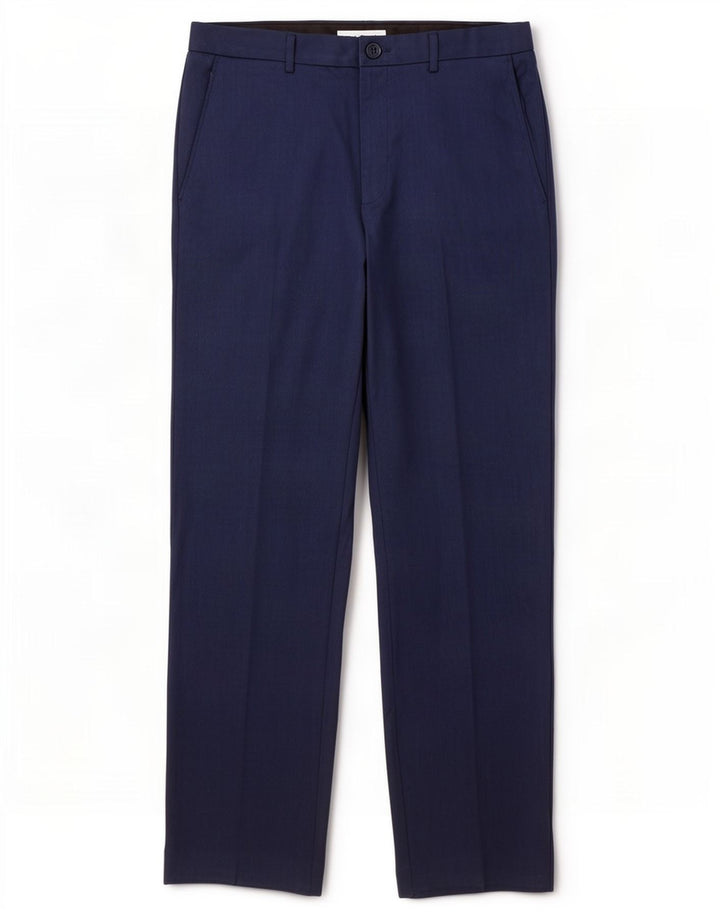 Gerade Herren-Anzughose von Marks & Spencer, W32, L31, marineblaues Polyester