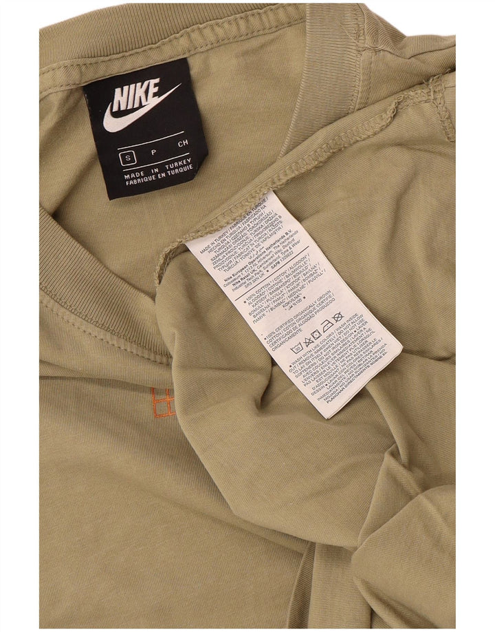 Nike Herren-T-Shirt mit Grafik, Größe S, Khaki, Baumwolle
