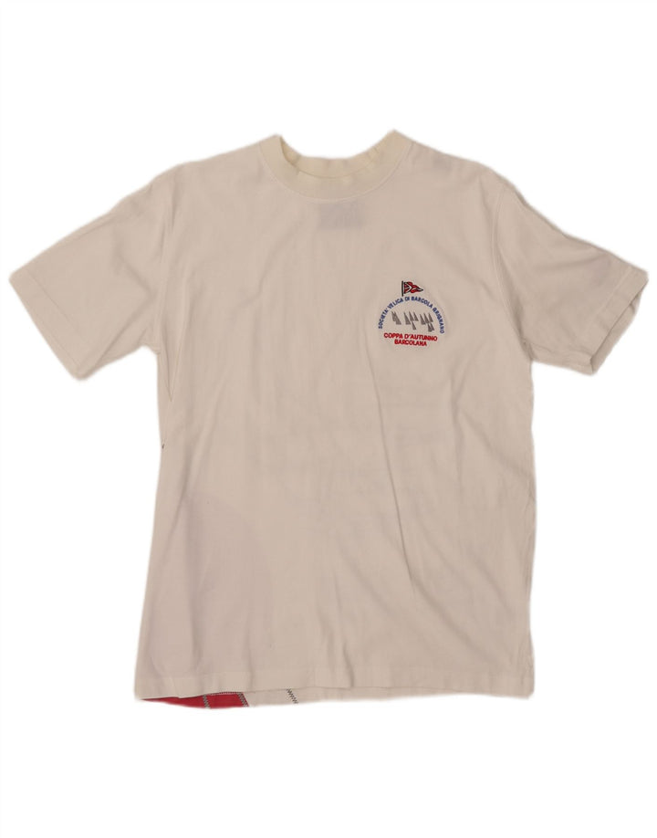 MURPHY & NYE Herren Barcolana Graphic T-Shirt Top Mittelweiß Farbblock