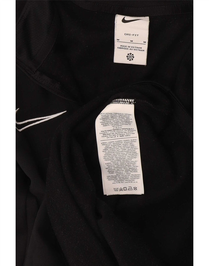 Nike Herren Dri Fit Pullover-Trainingsanzugoberteil mit Reißverschluss, Mittelschwarz, Farbblock