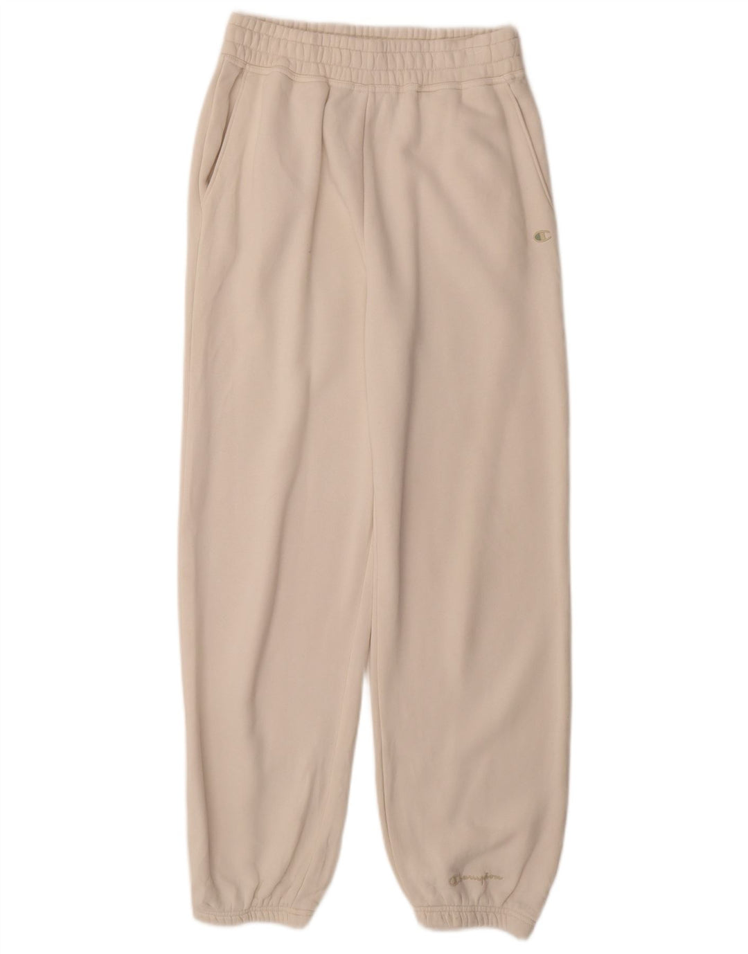 CHAMPION Mens Tracksuit Trousers Joggers Small Off White Cotton