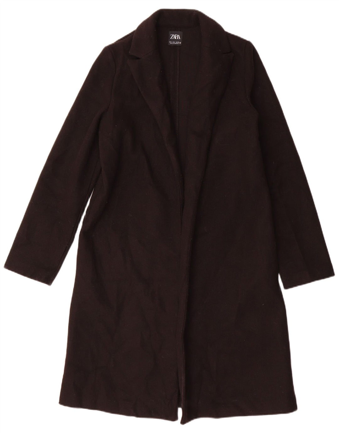 Zara Damen Mantel UK 10 Small Schwarz