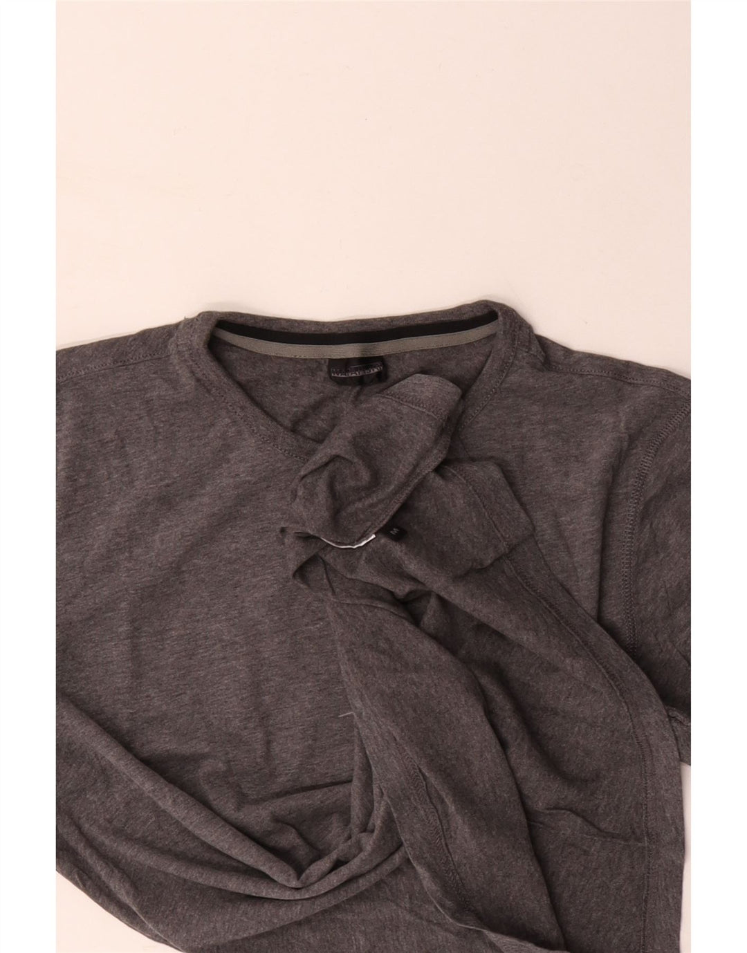 NAPAPIJRI Herren-Grafik-Oberteil, langärmelig, Mittelgrau